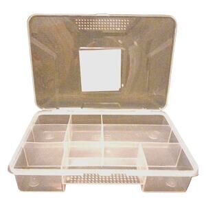 Organizer Box CLEAR PLASTIC Utility Boxes Art Crafts Makeup Screws Nuts Tackle